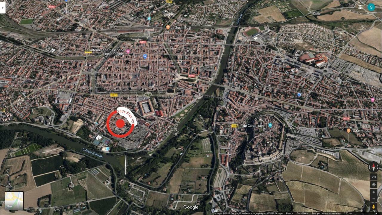 Appartement Calme Et Spacieux, Cite Et Ville A Pied, Wifi, 2 Chambres, 3 Lits Carcassonne Eksteriør billede